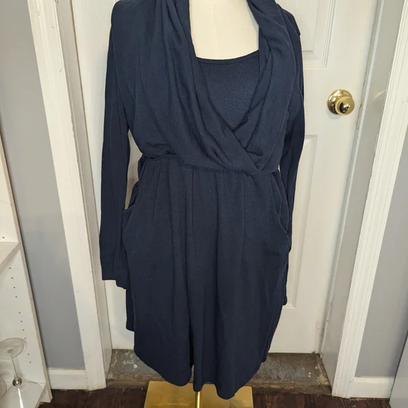 Delirious Deep Blue Long Sleeve Dress - Picture 1 of 4